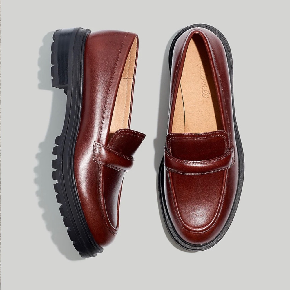 Madewell Burgundy Leather Loafers